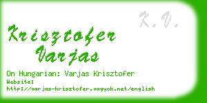 krisztofer varjas business card